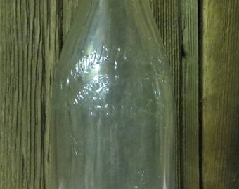 1800s Tooled Crown Top Clear Beer Bottle Schwarzenbach Brewing Co. Hornell, NY