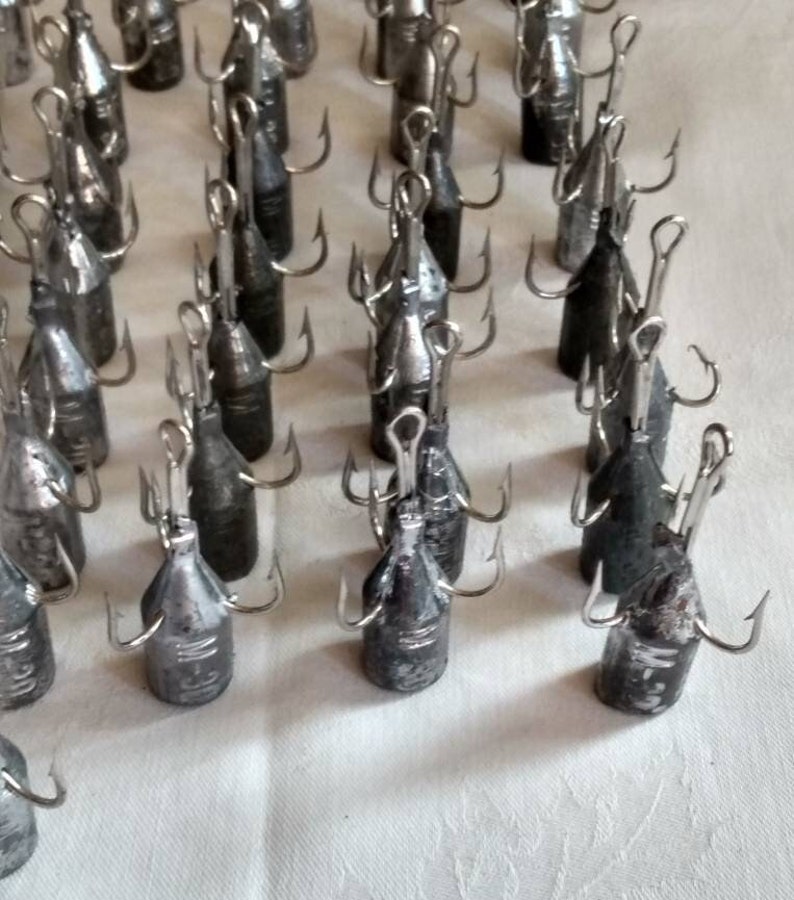 M30 Treble Weighted Snagging Hooks Fishing Gear Lead Weight Fishing Hooks Etsy