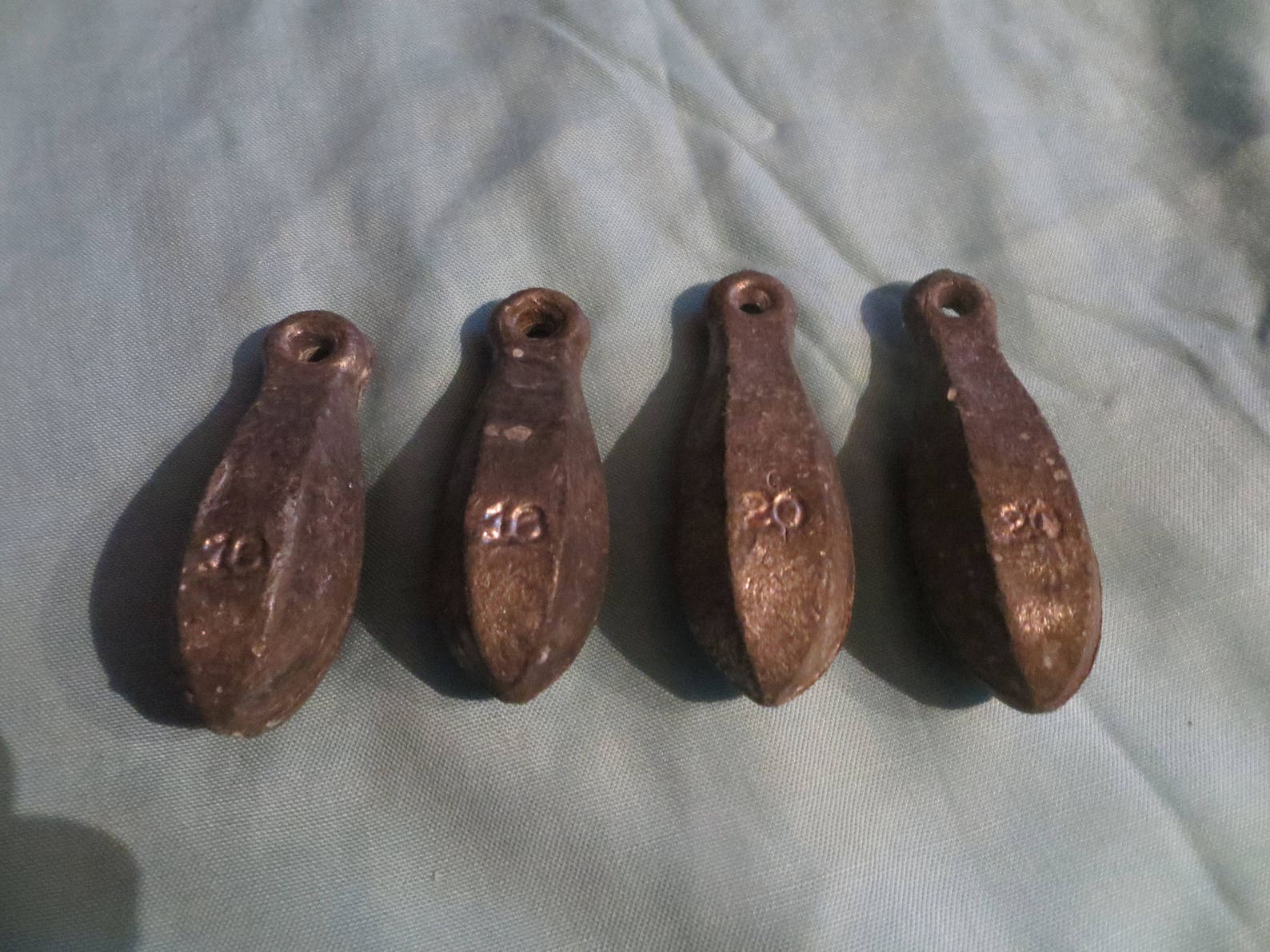 Four Lead Sinkers 16 ounce 20 ounce Etsy