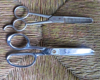 2 Paar Schere Semann Haarverdünnung Made in Italy Hot Dropped Schmiedeleinen #l-836/1