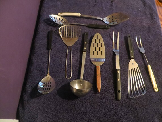 9 Peices Vintage Utensils Household Laddle Japan Kaylan China Etsy