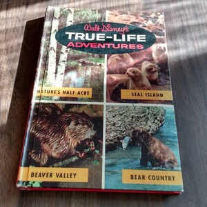 Hardcover Vintage book Walt Disney&#39;s true - life adventures 1959