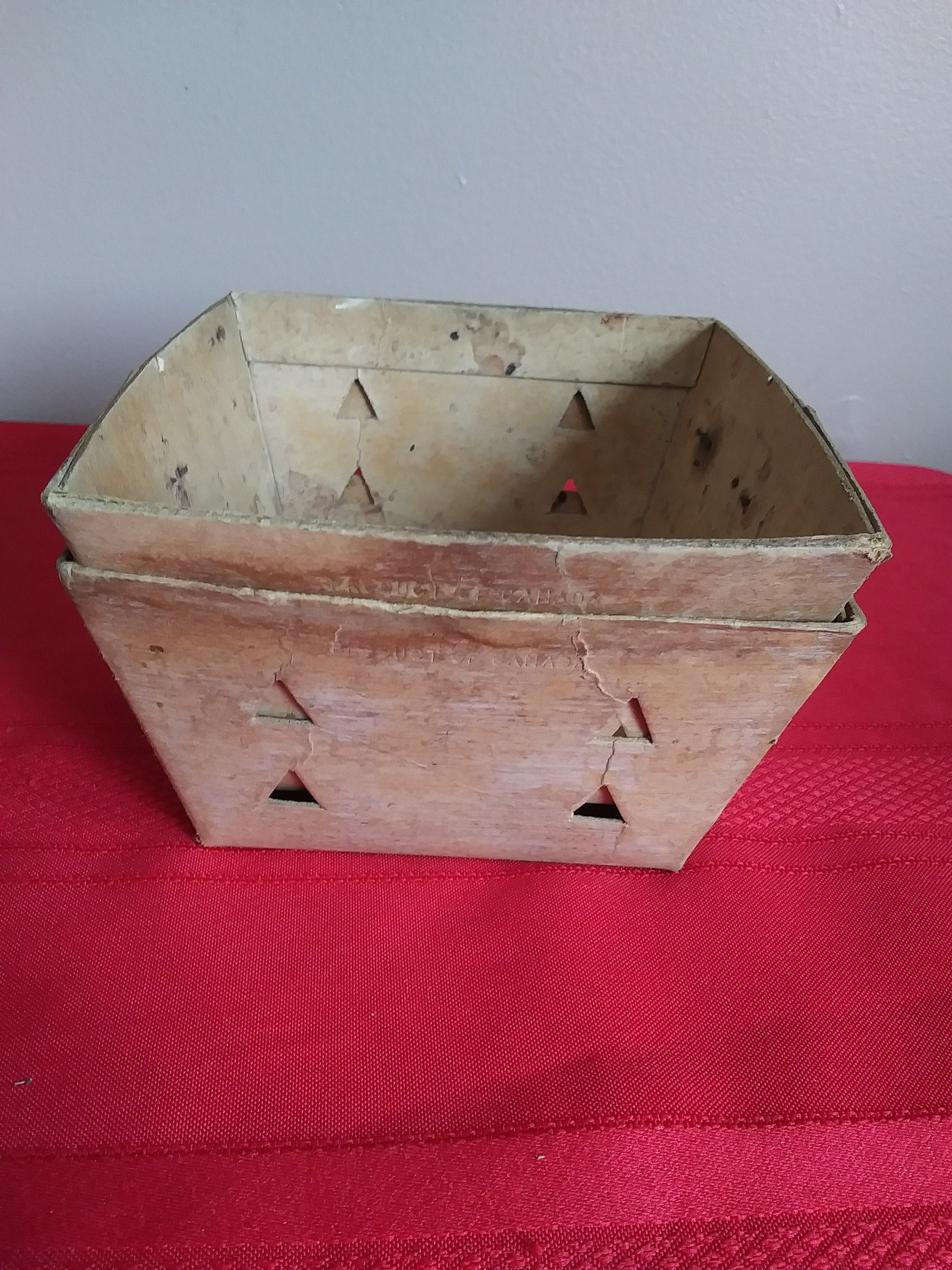 Vintage quart berry baskets product of Canada paper cardboard Etsy