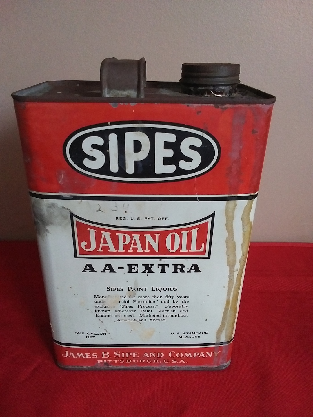 Vintage Sipes Japan Oil AA Extra One Gallon Tin Can - Etsy