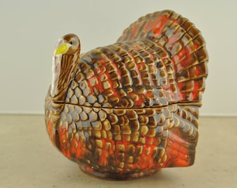 Vintage Ceramic Turkey Jar