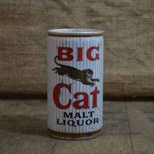 Big Cat Malt Liquor - Pabst Brewing Company - Pull Tab Vintage Beer Can