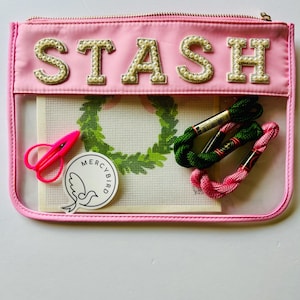 STASH clear zip pouch