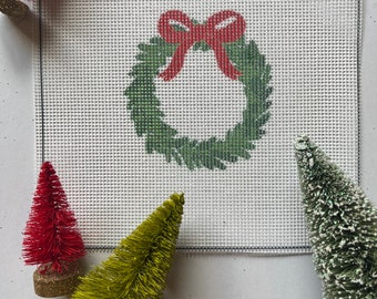 Christmas Wreath Needlepoint Canvas