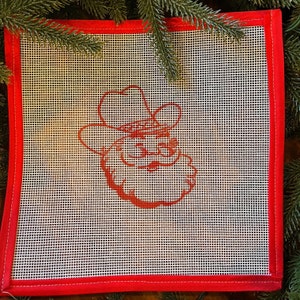 Santa Cowboy Needlepoint Canvas