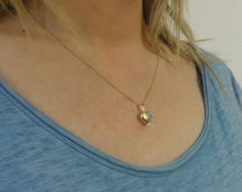 Diamond Heart 14K Gold Necklace