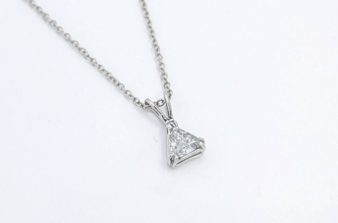 Diamond triangle pendant clearance