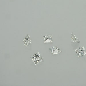 Princess Cut Diamond, Real White Diamond, Natural Diamond For Engagement Ring, 0.10CT Loose Diamond Princess Cut F VS 2.5X2.5mm image 1