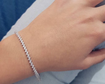 Diamond Tennis Bracelet, Mom Gift