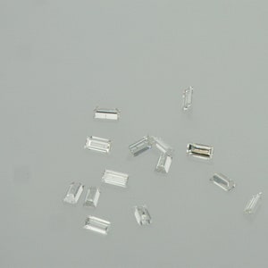 White Natural Loose Baguette Cut Diamonds 3x1.5mm 0.06ct. Great set for a layout ring or bracelet. image 2
