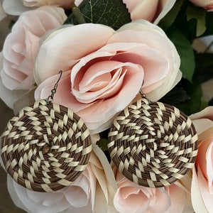 Pine Needle Medallion Shaped earrings