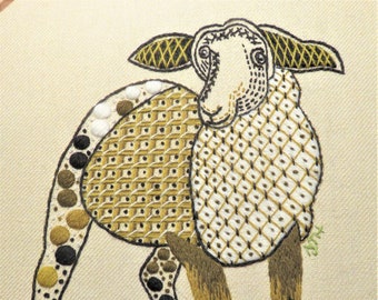 Crewelwork Sheep Embroidery Kit