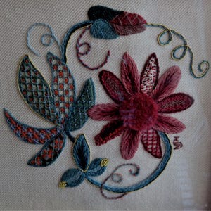 Crewelwork Flower Embroidery Kit