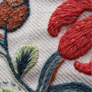 Crewel Work Floral Design  Embroidery kit