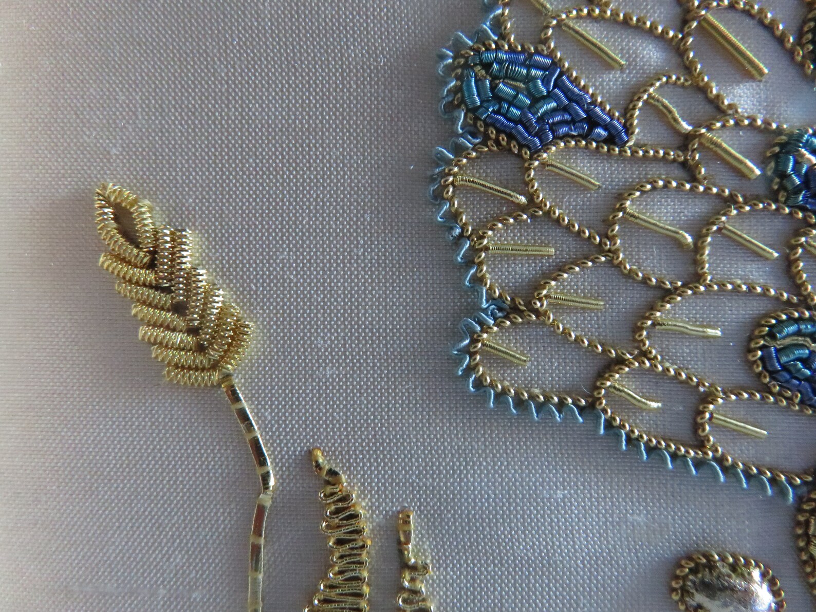 Goldwork Peacock Embroidery Kit Etsy UK