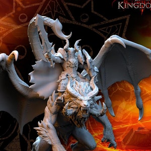 Realms of Mayhem - Vrolok on Manticore - Beholder Miniatures