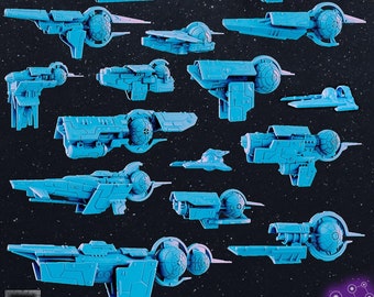 17pc Merconian Battlefleet - EC3D