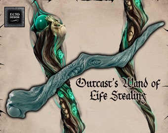 Varita de robo de vida, accesorio para cosplay de rol en vivo