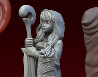 白魔法使い 32mm D&Dミニチュア - イーサン・サベージ・スタジオ