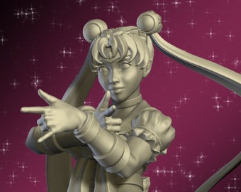 Lunar Sailor Warrior 32mm dnd miniature - Ethan Savage Studios