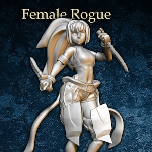 Female Rogue 28mm dnd miniature - Village&#39;s Hope Miniatures