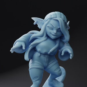 Jane the goblin skater dnd miniature - Twin Goddess Miniatures