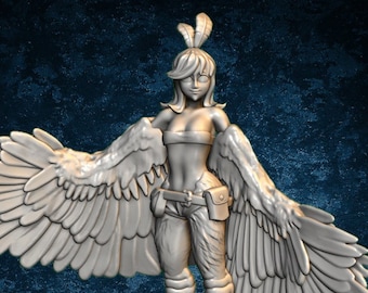 Harpy Monster Girl  - 28mm dnd miniature