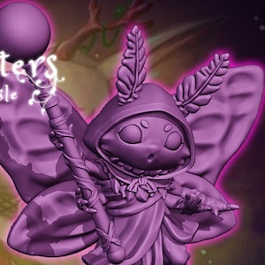 Moth sorcerer dnd miniature - Velrock Art Miniatures