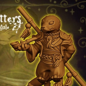 Mestre de Kung Fu River Otter dnd miniatura - Velrock Art Miniatures