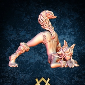 Wolf Girl Pin Up 75mm - Village&#39;s Hope