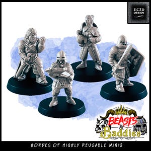 Town Guard Bundle dungeons and dragons NPC - EC3D