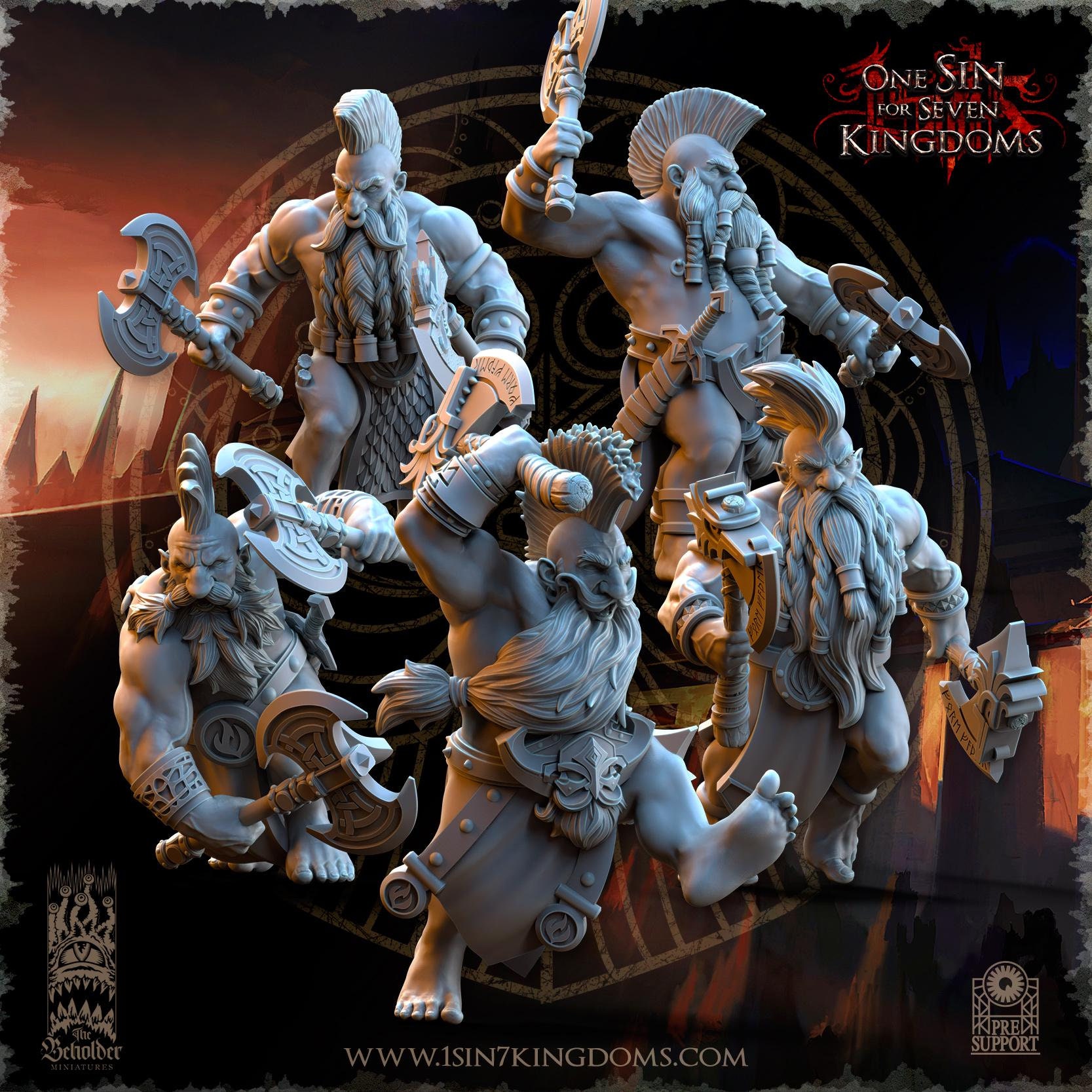 Dwarven Kingdoms - Molten Core Raiders - Beholder Miniatures