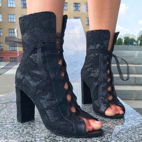 black wedding boots
