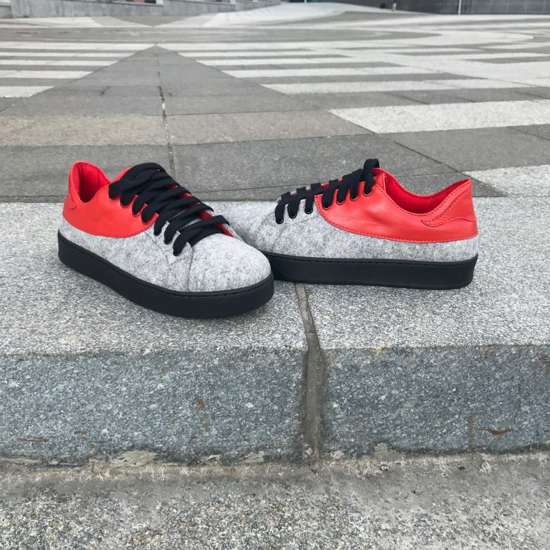 Scandi Femmes Chaussures de sport coude de loisirs Chaussures de sport turn Low Gris
