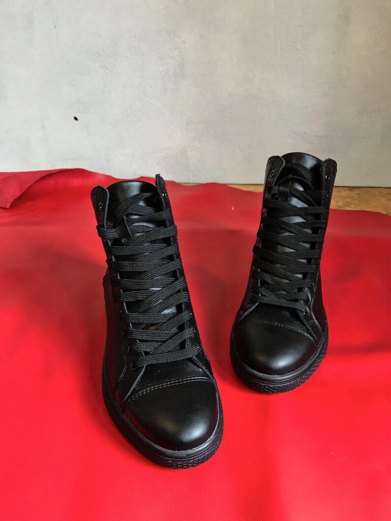 mens leather high tops