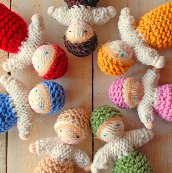 tiny knitted dolls