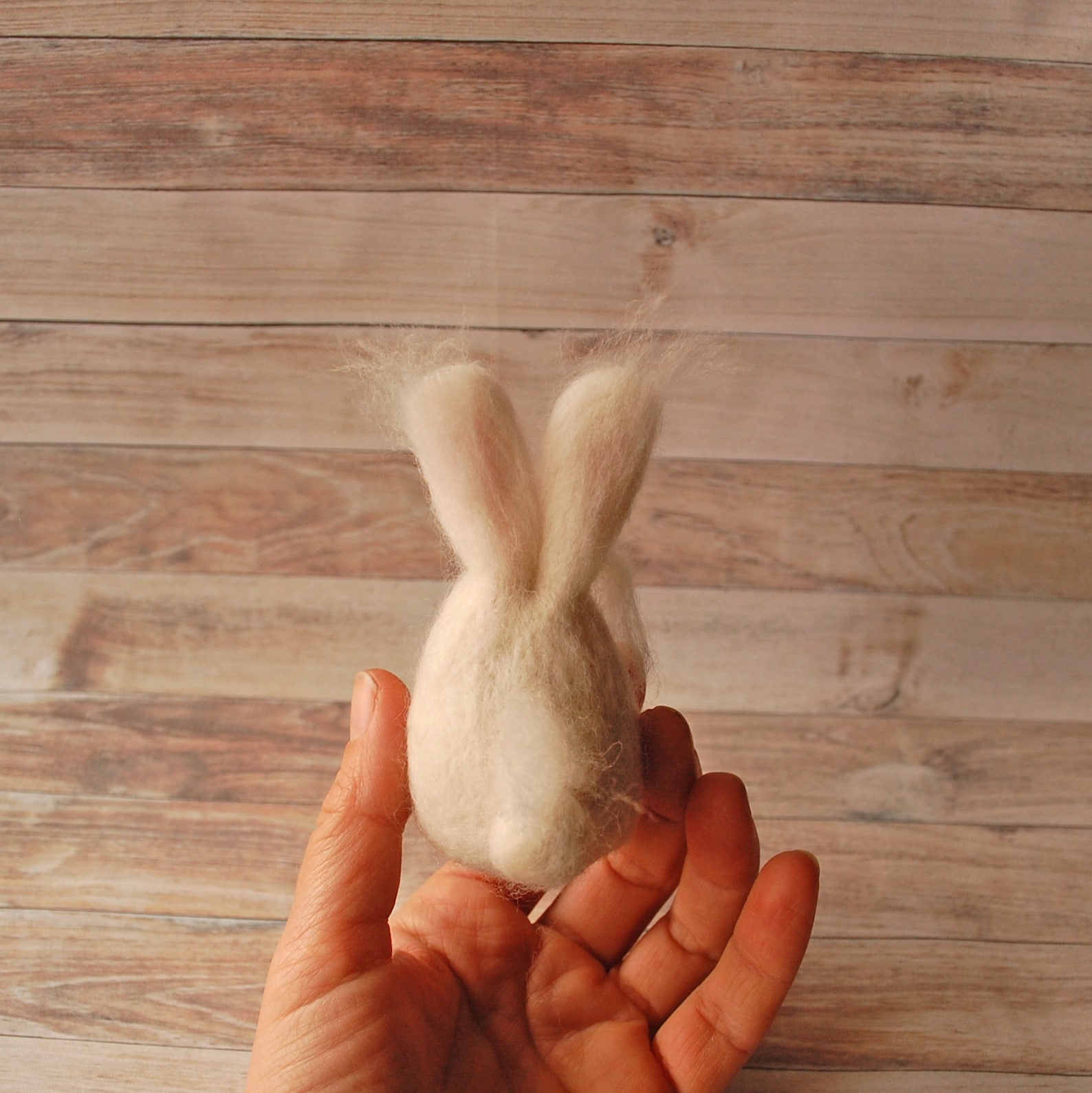 Easter Felted Bunny Egg Needle Felt White Rabbit Hoppy Easter - Etsy