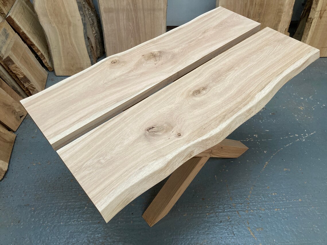 Live Edge Oak Boards Oak Shelves Various Sizes Kiln Dried & Etsy UK