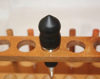 Ebony woodturning bottle stopper