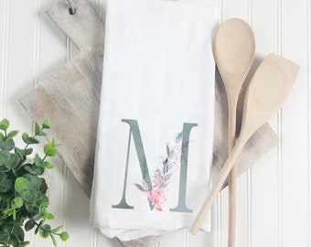 Personalized Tea Towel | Customized Tea Towel | Flour Sack Tea Towel | Wedding Gift Idea | Anniversary Gift | Engagement Gift Idea