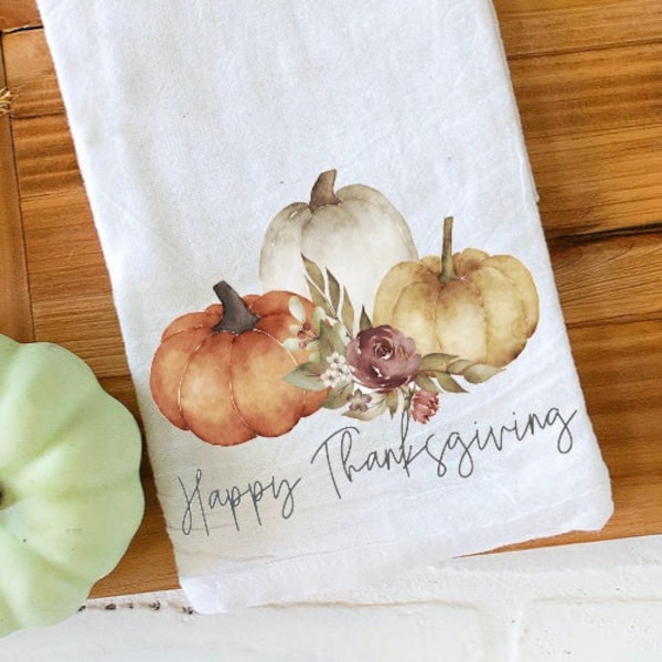 Thanksgiving Tea Towel | Fall Decor | Happy Thanksgiving Kitchen Towel