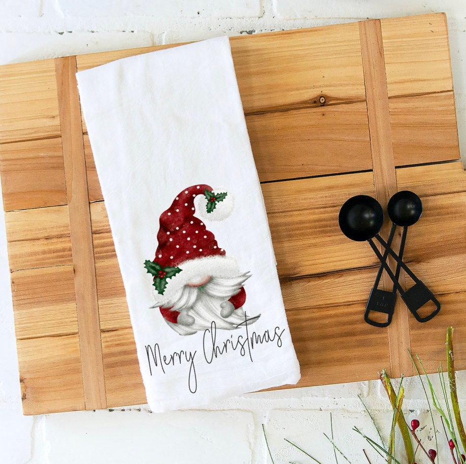 Tuelaly Christmas Kitchen Towels and Dishcloths,Merry Christmas Tree  Snowman Dish Towels,Gnome Red Buffalo Plaid Truck Holiday Tea Hand Towels  Housewarming Gifts for New Home Bathroom Decorations 