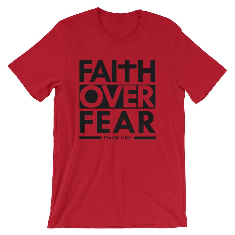 Faith Over Fear Christian Shirts for Men Bible Verse Shirt Etsy