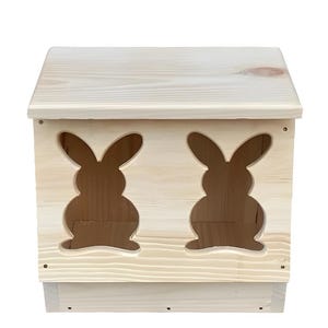 Bunny Cutout Hay Feeder (Note review size of hole dimensions and consider bunny size. Not for small bunnies)