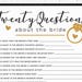 20 Questions Bridal Shower Game - Etsy