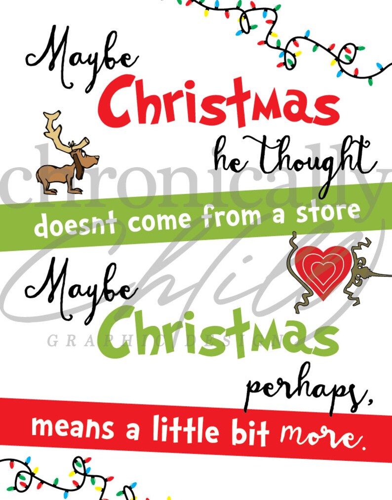 Printable Christmas Art Maybe Christmas - HTGSC Inspired - Etsy